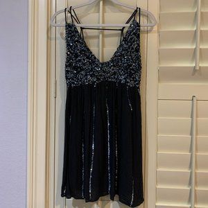 NWT Free People Black sequin dress